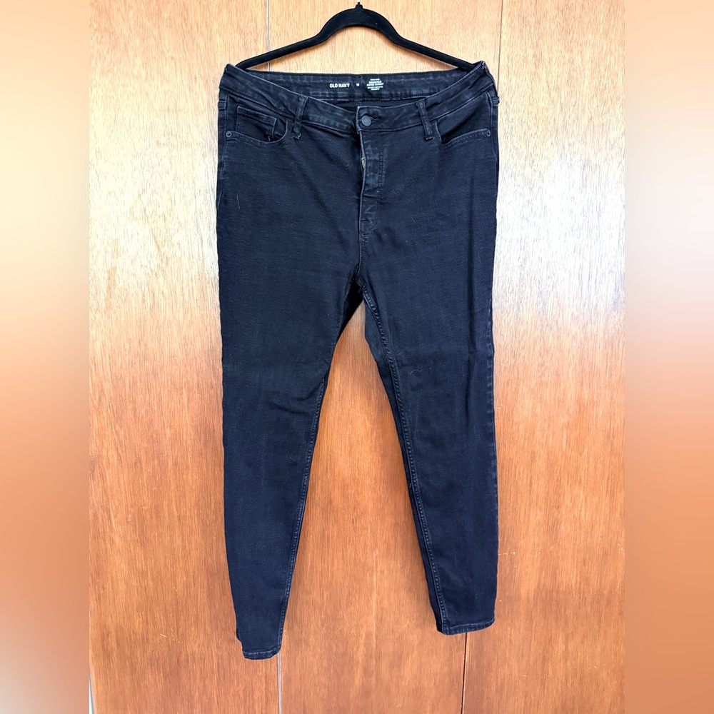 Old Navy Black Rockstar Skinny Jeans Plus